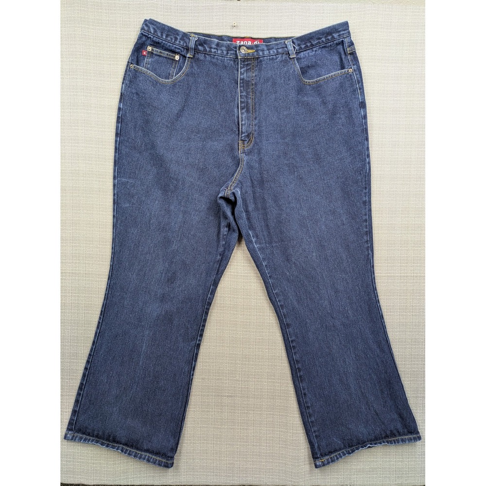 Zana Di Jeans Womens 24 Blue High Rise Relaxed Straight Leg Cotton Denim